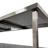 Mesa de Aço Inox Industrial 150x60x90 Cm com 2 Prateleiras Plano Liso Nortinox - 5