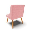 Ver imagem 6 de Kit 04 Cadeiras de Jantar Liz Suede Rosa Bebê Pés Palito Castanho – D’Rossi