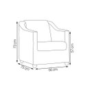 Ver mais imagens de Kit 2 Poltronas Decorativa para Sala Recepção Manicure Barbearia Mila Tecido Suede Cinza