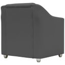 Ver imagem 2 de Kit 2 Poltronas Decorativa para Sala Recepção Manicure Barbearia Mila Tecido Suede Cinza