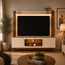 Ver imagem 6 de Home para TV Ate 70' com LED Maceio Off White/Canela Mobler