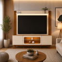 Ver imagem 1 de Home para TV Ate 70' com LED Maceio Off White/Canela Mobler