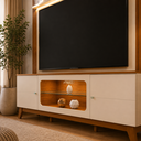 Ver imagem 5 de Home para TV Ate 70' com LED Maceio Off White/Canela Mobler