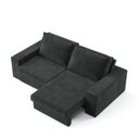 Ver imagem 3 de Sofá Capri 2 Lugares Retrátil e Reclinável 160cm Preto Suede