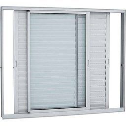 Veneziana 3 Folhas Moveis 1.20x1.50 Branca Linha 25 - Branco - 1