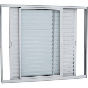 Veneziana 3 Folhas Moveis 1.20x1.50 Branca Linha 25 - Branco