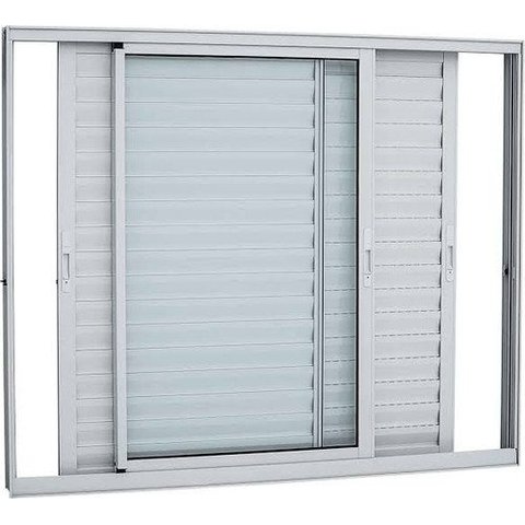 Veneziana 3 Folhas Moveis 1.20x1.50 Branca Linha 25 - Branco