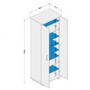 Ver imagem 4 de Armário Multiuso 2 Portas 8 Prateleiras Limeira Politorno