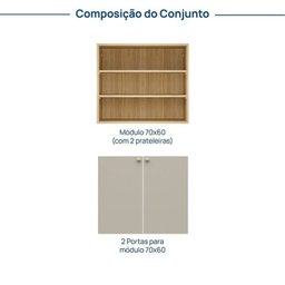 Módulo 70x60 2 Portas Frame Cabecasa madeiramadeira - 3