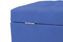 Ver imagem 3 de Recamier Puff Baú Sapateira e Gaveta 90 Cm para Cama de Solteiro - Azul Royal