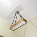 Ver imagem 4 de Luminária Lustre Pendente Rústico Madeira Led Lustre 40w