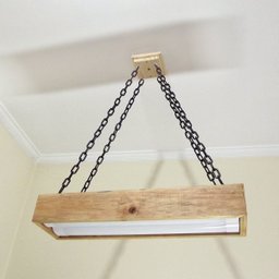 Luminária Lustre Pendente Rústico Madeira Led Lustre 40w - 2