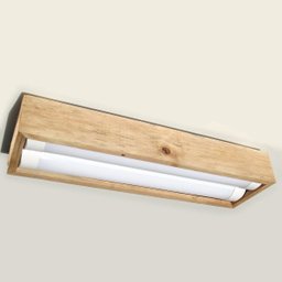 Luminária Lustre Pendente Rústico Madeira Led Lustre 40w - 1