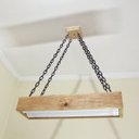 Ver imagem 2 de Luminária Lustre Pendente Rústico Madeira Led Lustre 40w