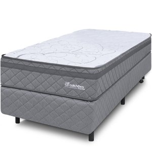Cama Box com Colchão Solteirão Ortopédico Espuma D45 Extra Firme 97x203cm Bf Colchões