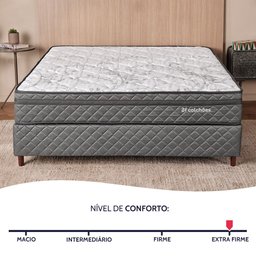 Cama Box com Colchão Solteirão Ortopédico Espuma D45 Extra Firme 97x203cm Bf Colchões - 3