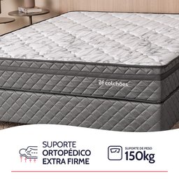 Cama Box com Colchão Solteirão Ortopédico Espuma D45 Extra Firme 97x203cm Bf Colchões - 2