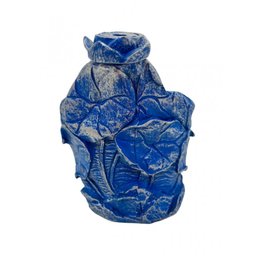 Incensário Cascata Folha 11cm Universal Resina-selecione Cor:azul Escuro - 4