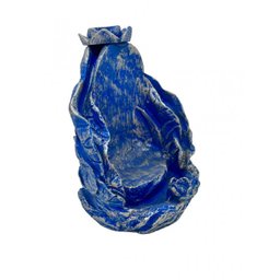 Incensário Cascata Folha 11cm Universal Resina-selecione Cor:azul Escuro - 3