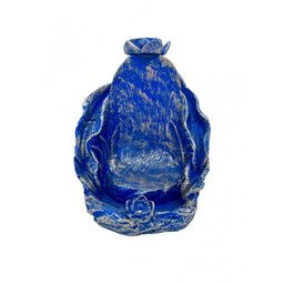 Incensário Cascata Folha 11cm Universal Resina-selecione Cor:azul Escuro - 1