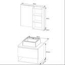 Ver imagem 3 de Gabinete de Banheiro com Cuba e Espelheira 60cm Multimóveis CR10096 Branco