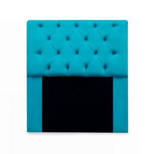 Cabeceira Mirage para Cama Box Solteiro 90cm com Capitonê Suede - Renascer Decor:azul Turquesa