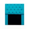 Cabeceira Mirage para Cama Box Solteiro 90cm com Capitonê Suede - Renascer Decor:azul Turquesa - 1