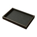 Ver imagem 1 de Bandeja de Madeira MDF e Rattan com Fundo de Vidro 30x22cm – Requinte e Estética Boho Chic:Modelo 1
