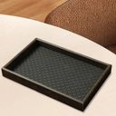 Ver imagem 2 de Bandeja de Madeira MDF e Rattan com Fundo de Vidro 30x22cm – Requinte e Estética Boho Chic:Modelo 1