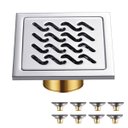 Ver imagem 1 de Ralo Aço Inox Kit 8 Uni 10x10 Banheiro Lavabo Anti Odor Anti Inseto Jardim Quintal Duravel Resistent