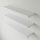 Ver imagem 1 de Kit 3 Prateleiras 60x20cm em Mdp com Suporte Invisível Branco