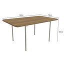 Ver imagem 2 de Mesa de Cozinha Sena c/ Tampo 1,60cm Niquel/Nogueira - Kappesberg