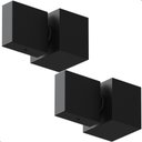 Ver imagem 1 de Kit 2 Acabamento Registro Padrão Deca com Ajuste Preto Slim