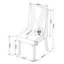 Ver imagem 4 de Conjunto para Sala de Jantar 6 Cadeiras Invicta Bege/Mel/Off White/Bronze