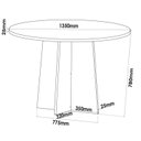 Ver imagem 3 de Conjunto para Sala de Jantar 6 Cadeiras Invicta Bege/Mel/Off White/Bronze