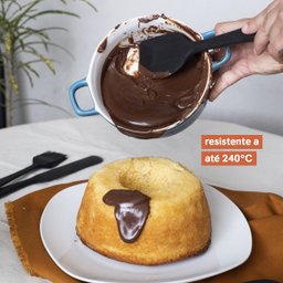 ESPÁTULA DE SILICONE DUPLO RETA PÃO DURO - OIKOS - 3