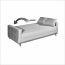 Ver imagem 2 de Sofá Cama Yara 3 Lugares Retrátil e Reclinável 205cm Cinza Linho Bom Pastor