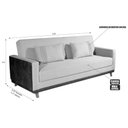 Ver imagem 6 de Sofá Cama Yara 3 Lugares Retrátil e Reclinável 205cm Cinza Linho Bom Pastor