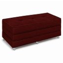 Ver imagem 1 de Puff Cama Dobravel 130cm Casal com Rodízios: Suede Bordô