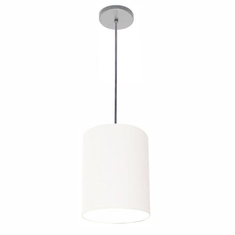 Lustre Luminária Pendente Vivare Free Lux Pe-4102cz Cúpula em Tecido 13x30cm