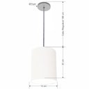 Ver imagem 2 de Lustre Luminária Pendente Vivare Free Lux Pe-4102cz Cúpula em Tecido 13x30cm