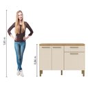 Ver imagem 5 de Balcão de Cozinha 3 Portas e 1 Gavetas com Tampo 1,20m Versalhes