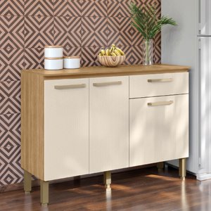 Balcão de Cozinha 3 Portas e 1 Gavetas com Tampo 1,20m Versalhes