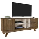 Ver imagem 2 de Rack Tv 65 Pol 160cm com 1 Porta Jaina Pinho/off White A09 - Mpozenato