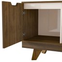 Ver mais imagens de Rack Tv 65 Pol 160cm com 1 Porta Jaina Pinho/off White A09 - Mpozenato