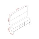 Ver imagem 2 de Conjunto Painel e Rack de Tv Duna 182cm Eras 771 Madetec