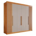 Ver imagem 1 de Guarda Roupa 6 Portas 6 Gavetas Mdf Cinamomo e Off