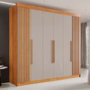 Ver imagem 2 de Guarda Roupa 6 Portas 6 Gavetas Mdf Cinamomo e Off