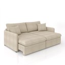 Ver imagem 6 de Sofá Reclinável e Retrátil Gandalf Bipartido 234cm Caixa Zero com Almofadas Bouclê Bege G33 - Gran B