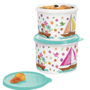 Ver imagem 2 de Kit Tupper Caixa com 3 Peças 2,4l+1,7l+ 500ml Linha Mar de Flores Tupperware